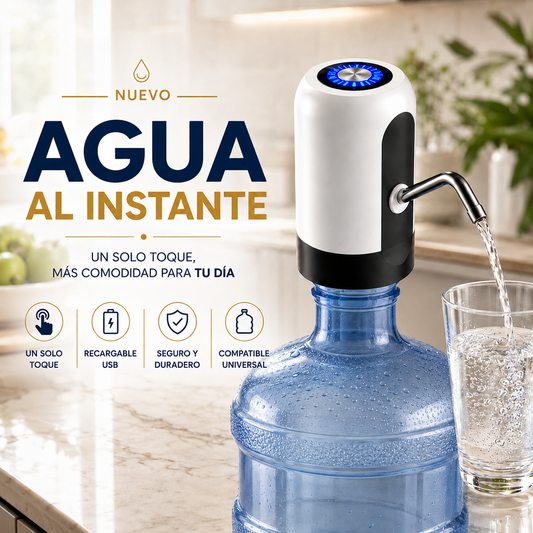 Dispensador automático de agua recargable USB sirviendo agua al instante