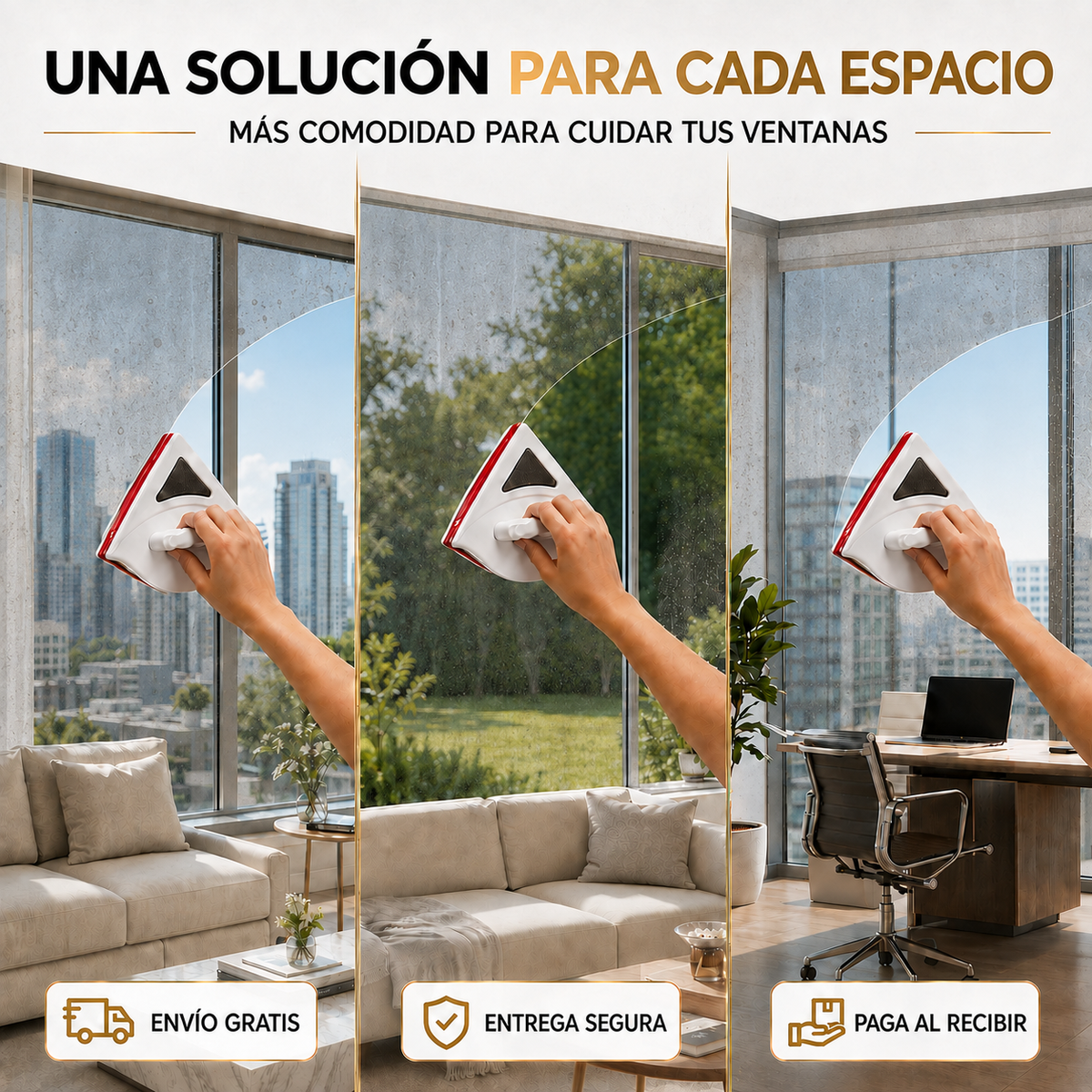 Limpiavidrios magnético para apartamentos, hogar y oficinas con envío gratis, compra segura y pago al recibir